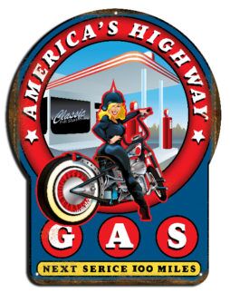 Americas Highway Cut Out Metal Art By Bernard Oliver 12x16