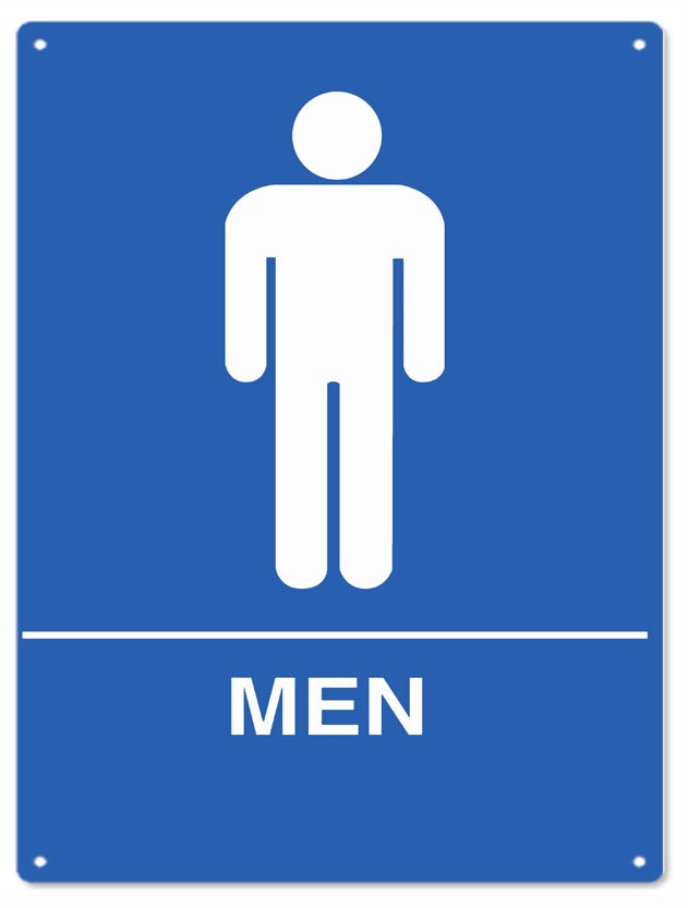 Mens Restroom Sign - Aluminum Restroom Signs | TRADESAFE