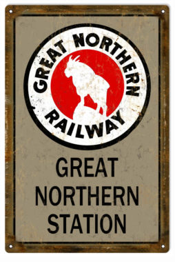 Great Northern Railway Station Sign