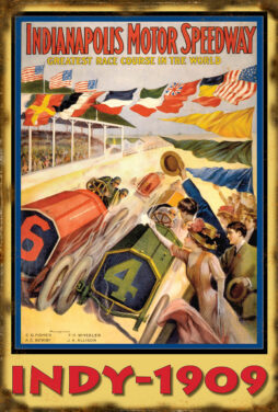 Indianapolis Motor Speedway 1909 Reproduction Sign 12"x18"