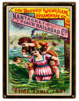 Boston Hingham Steamboat Co., Natasket Beack Railroad Co., Sign