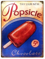 Popsicle Chocolate Nostalgic Sign 9x12
