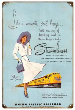 Union Pacific Railway Lines Los Angeles To San Francisco Route Sign