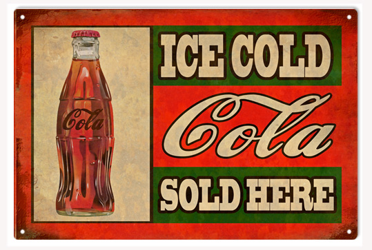 Sold here. Таблички рекламные ретро. +18 Soda.