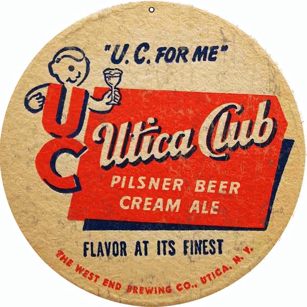 Utica Club Pilsner Beer Cream Ale Beer, Bar And Restuarant Sign. 14