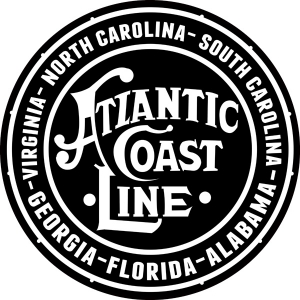 Atlantic Coast Line Railroad Herald Reproduction Sign 14"x14" Round 