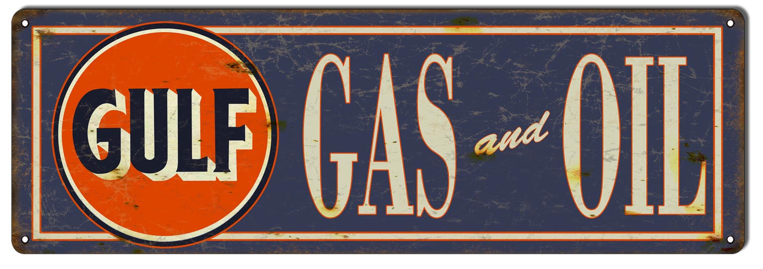 Gulf Gas & Oil Sign. 8