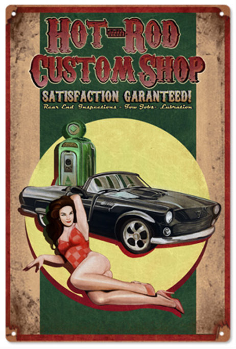Reproduction Hot Rod Custom Shop Sign 1218 Reproduction Vintage Signs