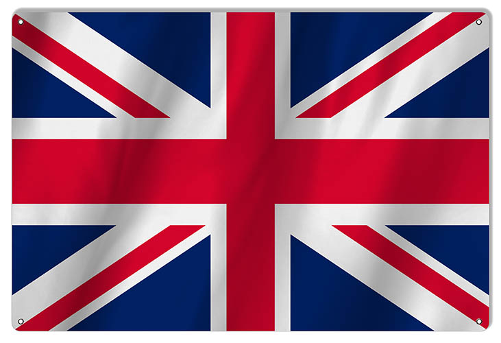 United Kingdom International Flag. 12x18 - Reproduction Vintage Signs