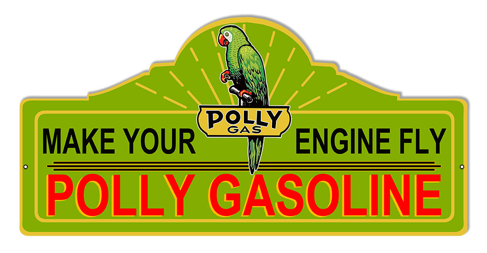 Engine Fly Polly Motor Oil Laser Cut Out Reproduction Sign 23x11.1/4