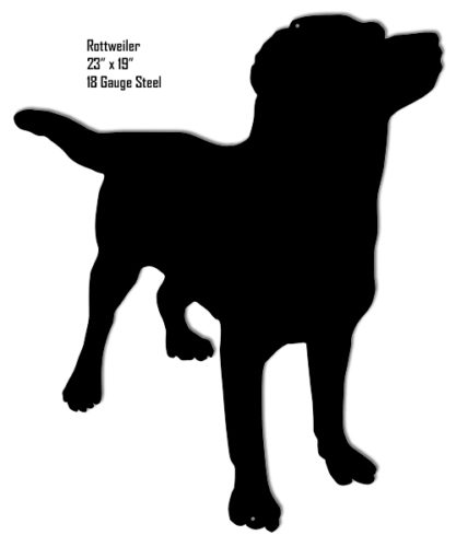 Animal Wall Art Rottweiler Laser Cut Out Sign 19x23