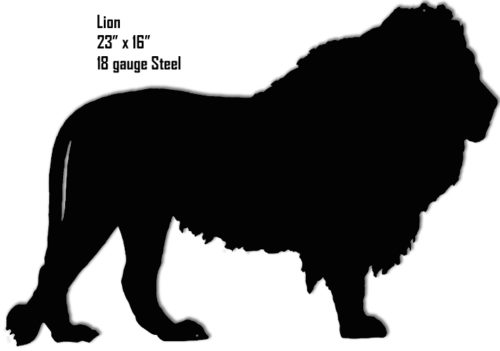 Lion Animal Silhouette Laser Cut Out  Sign 16x23