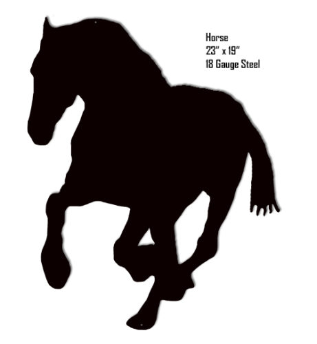 Horse Animal Silhouette Laser Cut Out Sign 19x23