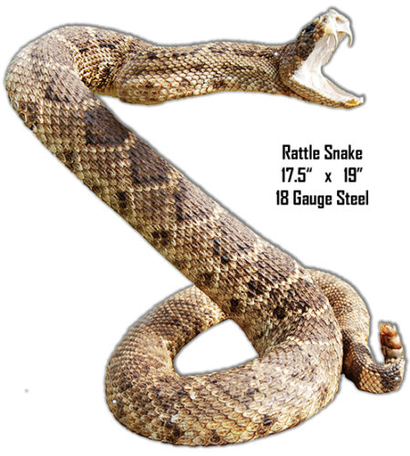 Rattle Snake Animal Wall Art Laser Cut Out Sign 17.5x19