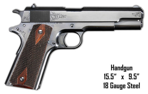 Handgun Reproduction Laser Cut Out Sign 9.5x15.5