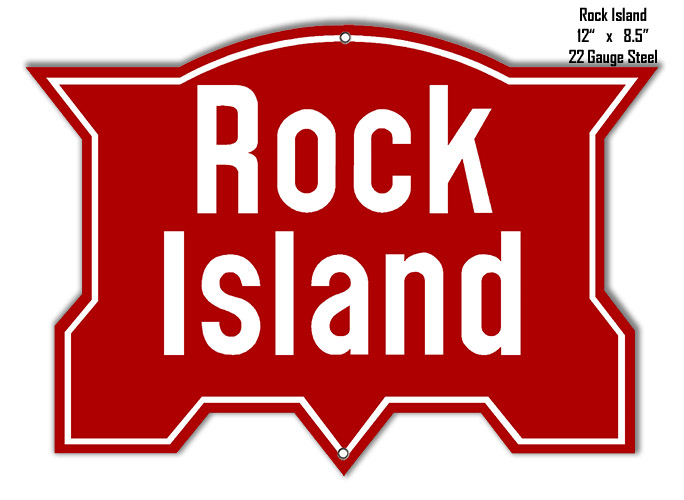 Rock Island Railroad Reproduction Sign 8.5x12