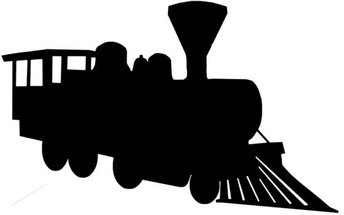 Train Silhouette Laser Cut Out 15x23.5