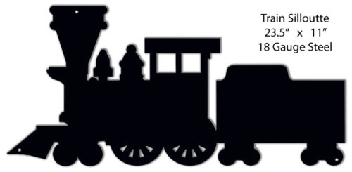 Train Silhouette Wall Decor 11x23.5