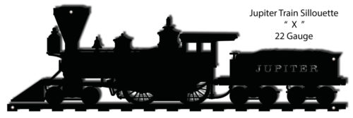 Jupiter Train Silhouette Laser Cut Out 7x23.5