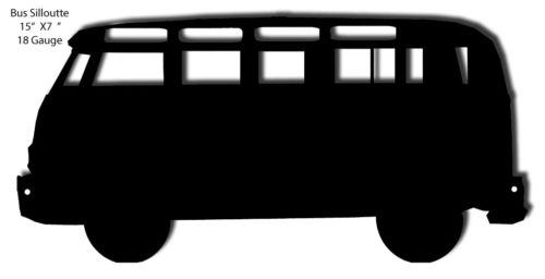 Bus Silhouette Laser Cut Out 7x15