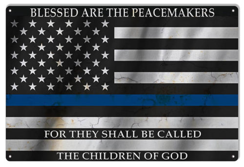 Blessed Are The Peace Makers Flag Sign 12x18