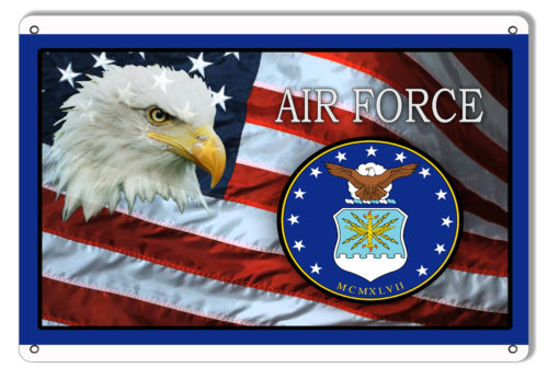 Air Force Flag Reproduction Military Sign 9x12