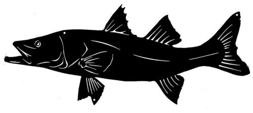 Trout Fish Laser Cut Out Silhouette  Wall Art Metal Sign  10x23.5