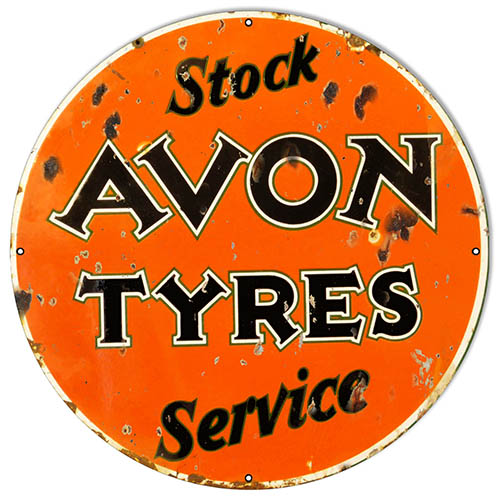 Avon Tyres Garage Art Reproduction Large Man Cave Metal Sign 19x19 ...