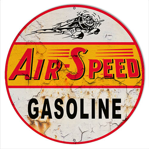 Air Speed Gasoline Reproduction Vintage Gas And Motor Oil Metal Sign 30x30  - Reproduction Vintage Signs