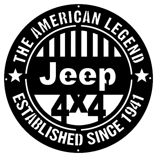  Jeep Legend Laser Cut Out Silhouette Wall Art Metal Sign 8x1