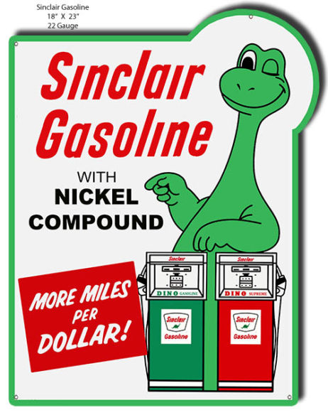 Sinclair Aviation Gasoline Vintage Garage Sign Metal Decor Gas and Oil Sign 