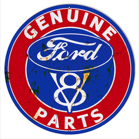 Genuine Ford Parts Vintage Reproduction Metal Sign 14x14 - Reproduction Vintage Signs