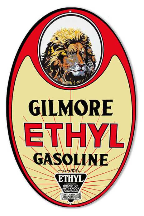 Gilmore Gasoline Cut Out Reproduction Motor Oil Metal Sign 9x14 Oval ...