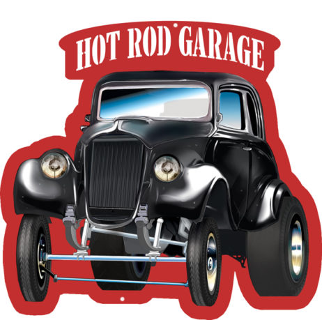 Hot Rod Classic Car Cut Out 3D Effect Garage Art Metal Sign 18.5x20 ...