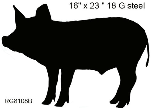 Pig Laser Cut Out Silhouette Animal Wall Art Metal Sign  16x23