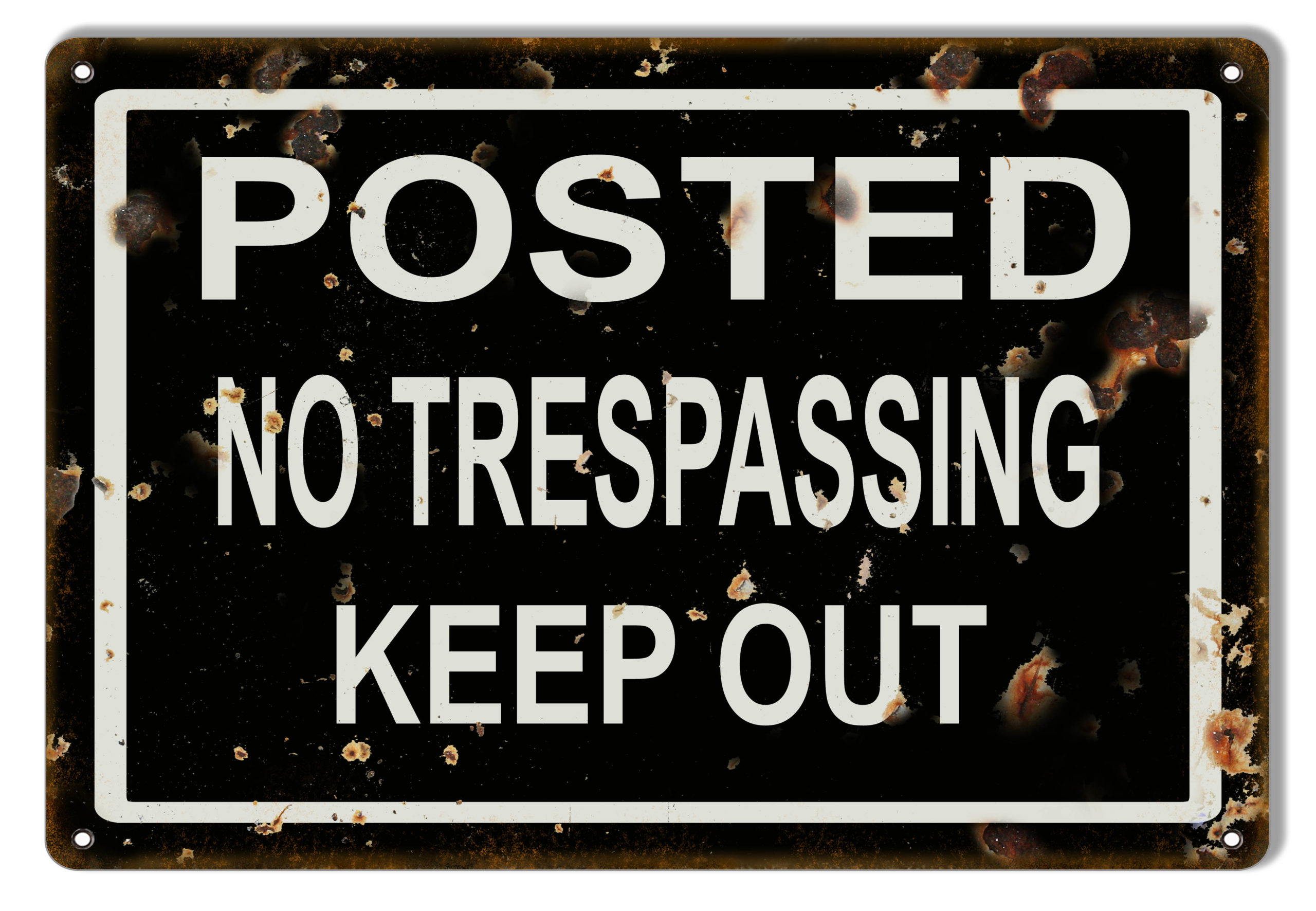 *NO WARNING SHOT* ALL WEATHER METAL SIGN 8X12 KEEP OUT CAUTION NO TRESPASSING 