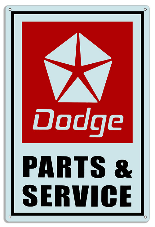 Dodge Parts Reproduction Gas Station Metal Sign 18x30