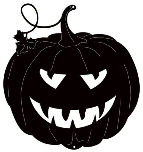 Jack O Lantern Cut Out Silhouette Wall Art Metal Sign 17.2x14.1