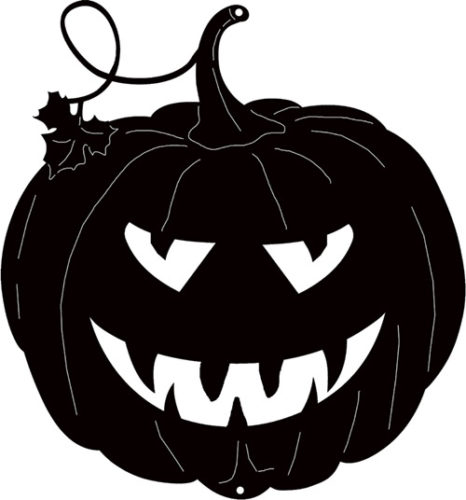 Jack O Lantern Cut Out Silhouette Wall Art Metal Sign 9.8x10.5
