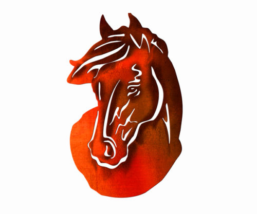 Horse Head Metal Sign Gives The Illusion Of Real Copper NOT  COPPER. 14x20