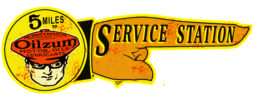 Olizum Motor Oil Service Station Vintage Metal Sign 8"x24"