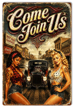 Come Join Us 12x18 Metal Sign