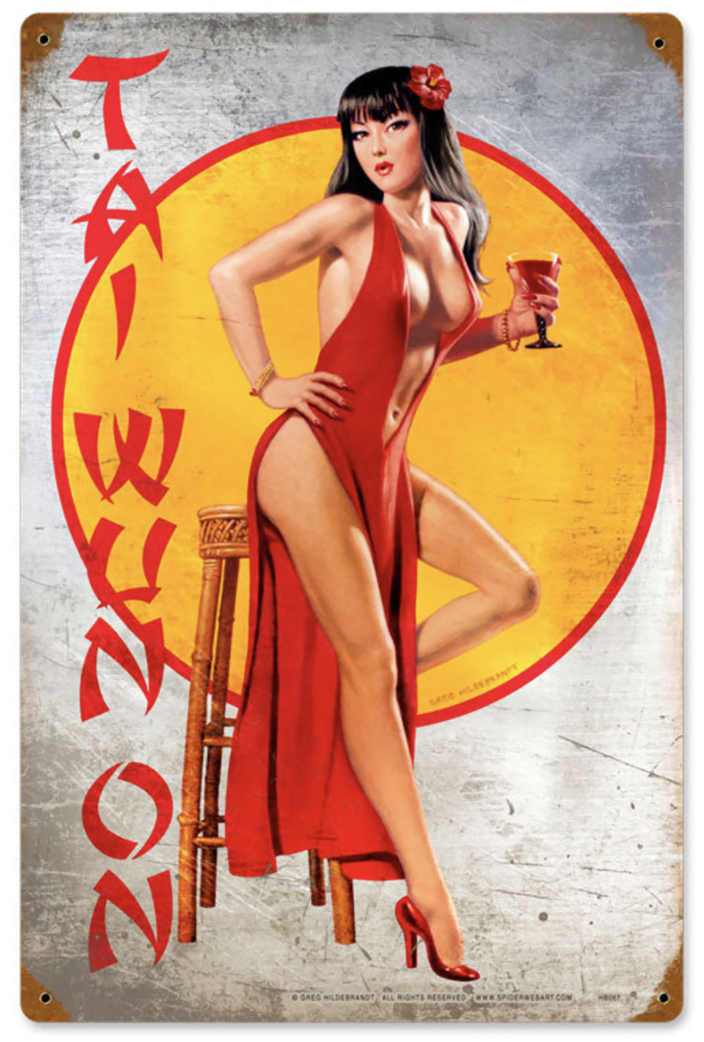 HB067 - Tai Wun On Vintage Sign 12x18 by Artist Greg Hildebrandt