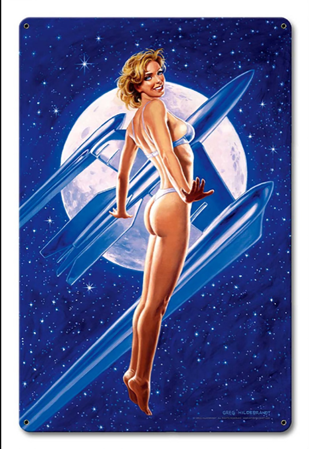 HB347 - Fly Me To The Moon 12x18 by artist Greg Hildebrandt