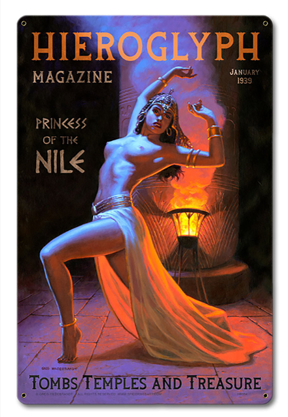 HB355 - Princess Of The Nile Sign 24x36 by artist Greg Hildebrandt