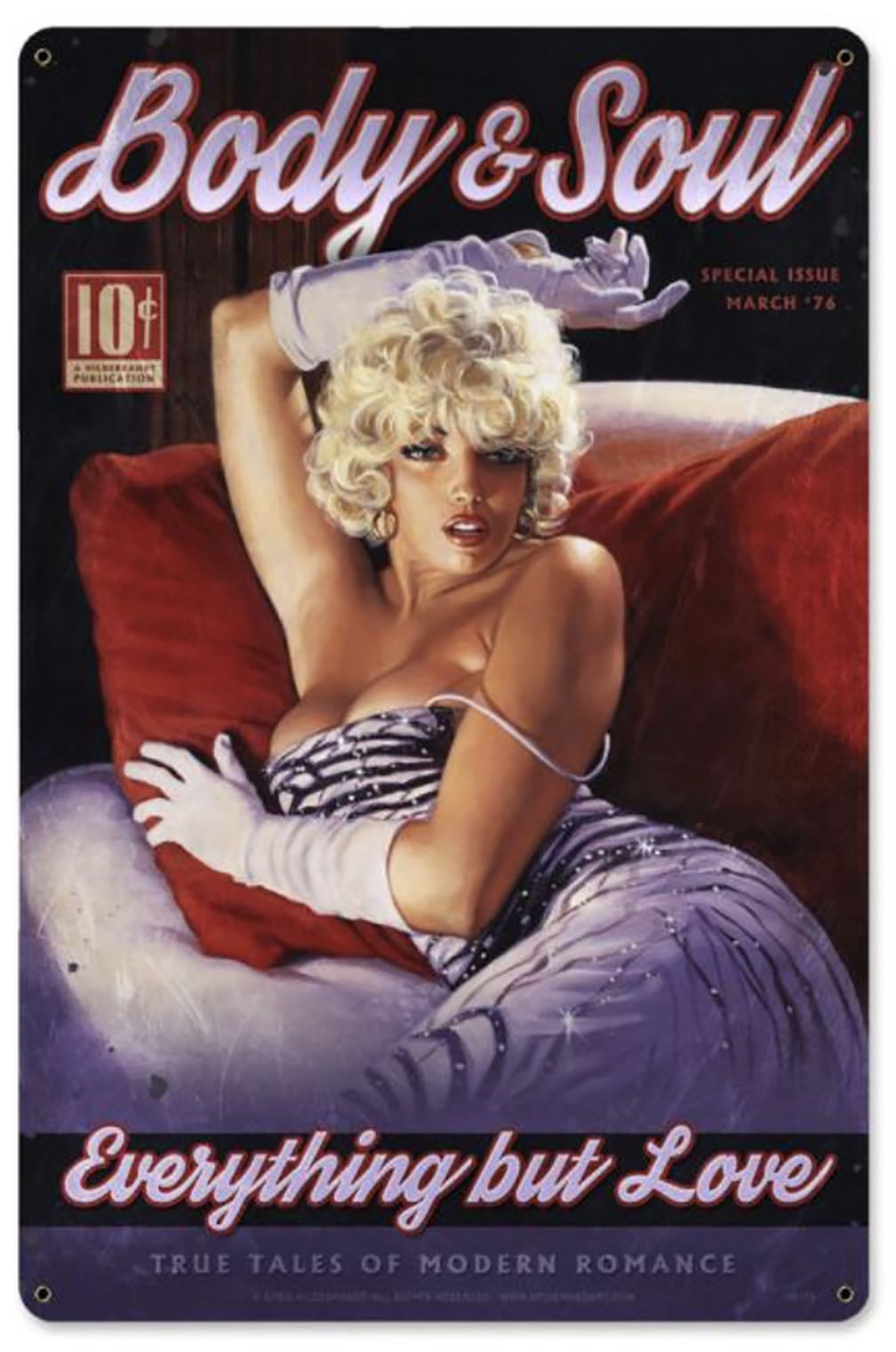 HB176 - Body And Soul Vintage Sign 12x18 by artist Greg Hildebrandt