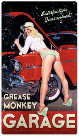 HB268 - GREASE MONKEY GARAGE 8x14 by artist Greg Hildebrandt