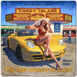 HB286 - Coney Island 18x18 by artist Greg Hildebrandt