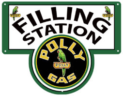 Polly Gas - FILLING STATION Cutout Sign 24x18.5