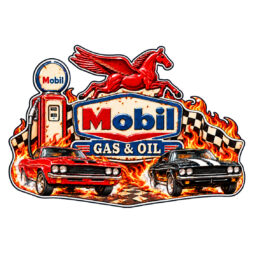 Mobil Gas & Oil 16x11 Laser Cut Metal Sign